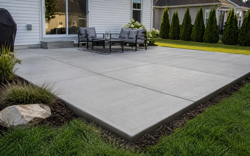 Concrete patio